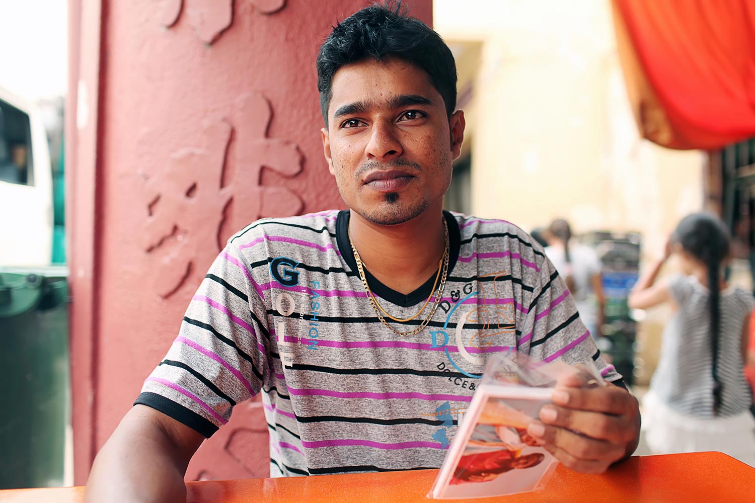 This is Saiful, who sheds his usual reticence whenever he plays carom or dances