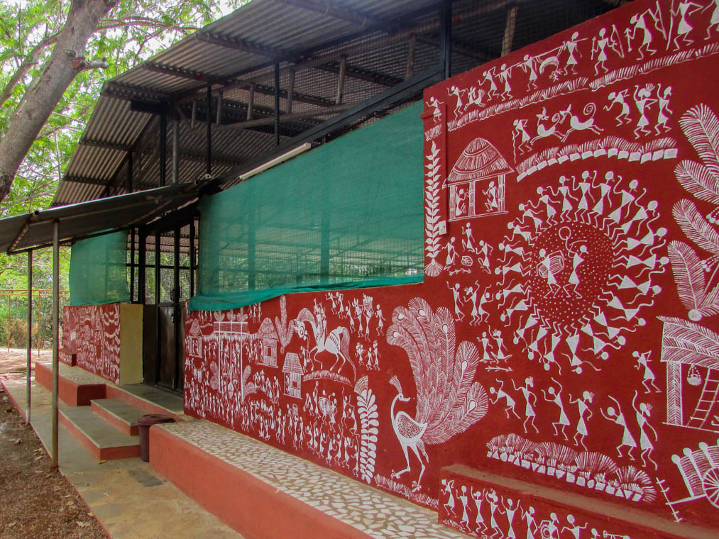 Walvanda, some 130km away from Mumbai, is home to the indigenous Warli tribe, famed for wall paintings like this. Photo by Elita Almeida. 