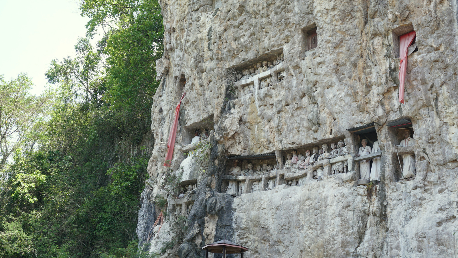 Lemo is one of the oldest burial cliffs in Toraja with carved wooden effigies of the departed. These effigies are called Tau Tau and represent the Toraja nobles. Photo by Upneet Kaur-Nagpal