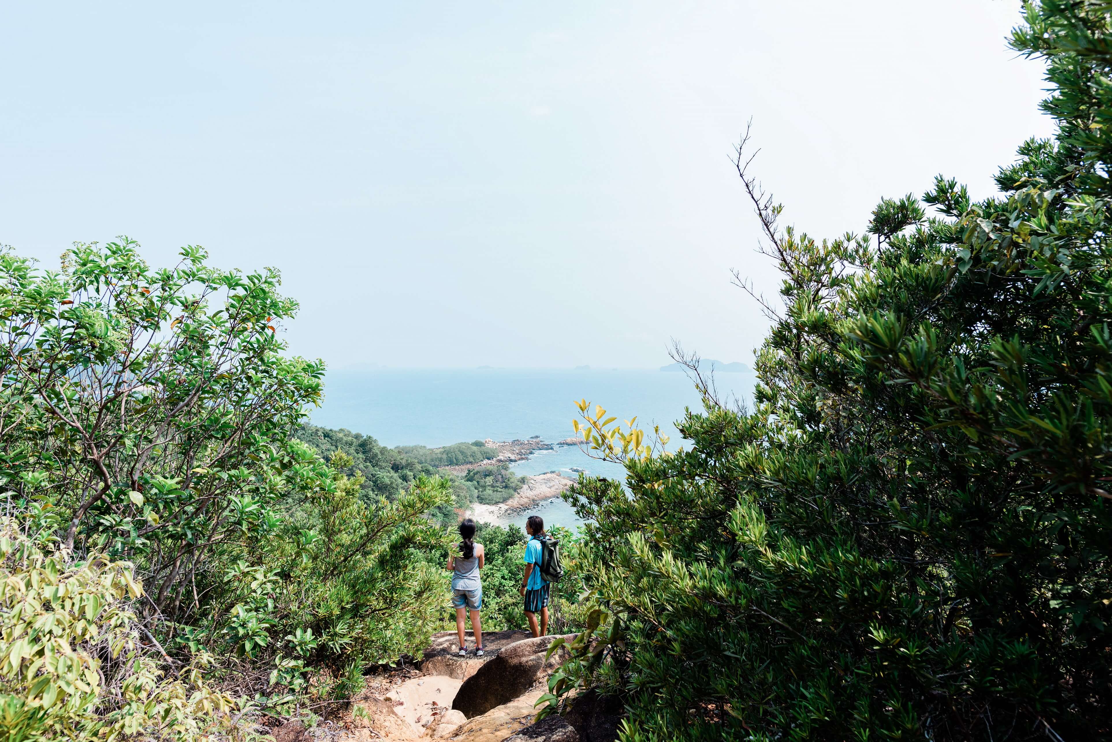 Guests can explore hiking trails around the island, which was once a transit camp for refugees fleeing Vietnam in the 1970s. Today, it is one of 13 islands that make up the protected Johor Marine Park. Photo by Kenny Ng 