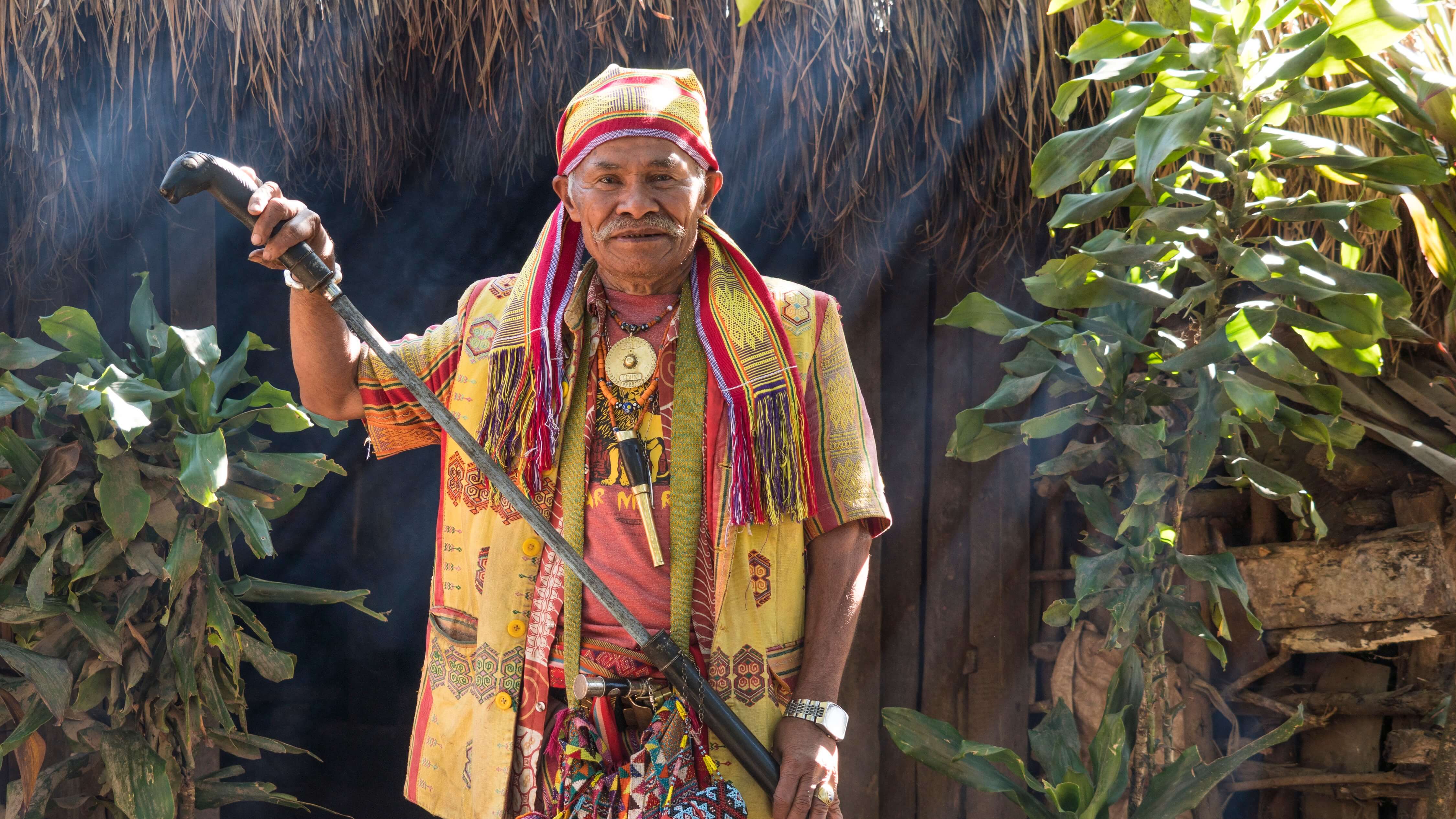 Mateos “Bapatua” Anin, the traditional guardian of Mount Mutis and owner of Homestay Lopo Mutis. Bapatua Anin is a respected cultural figure in Mollo. Photo by Andra Fembriarto