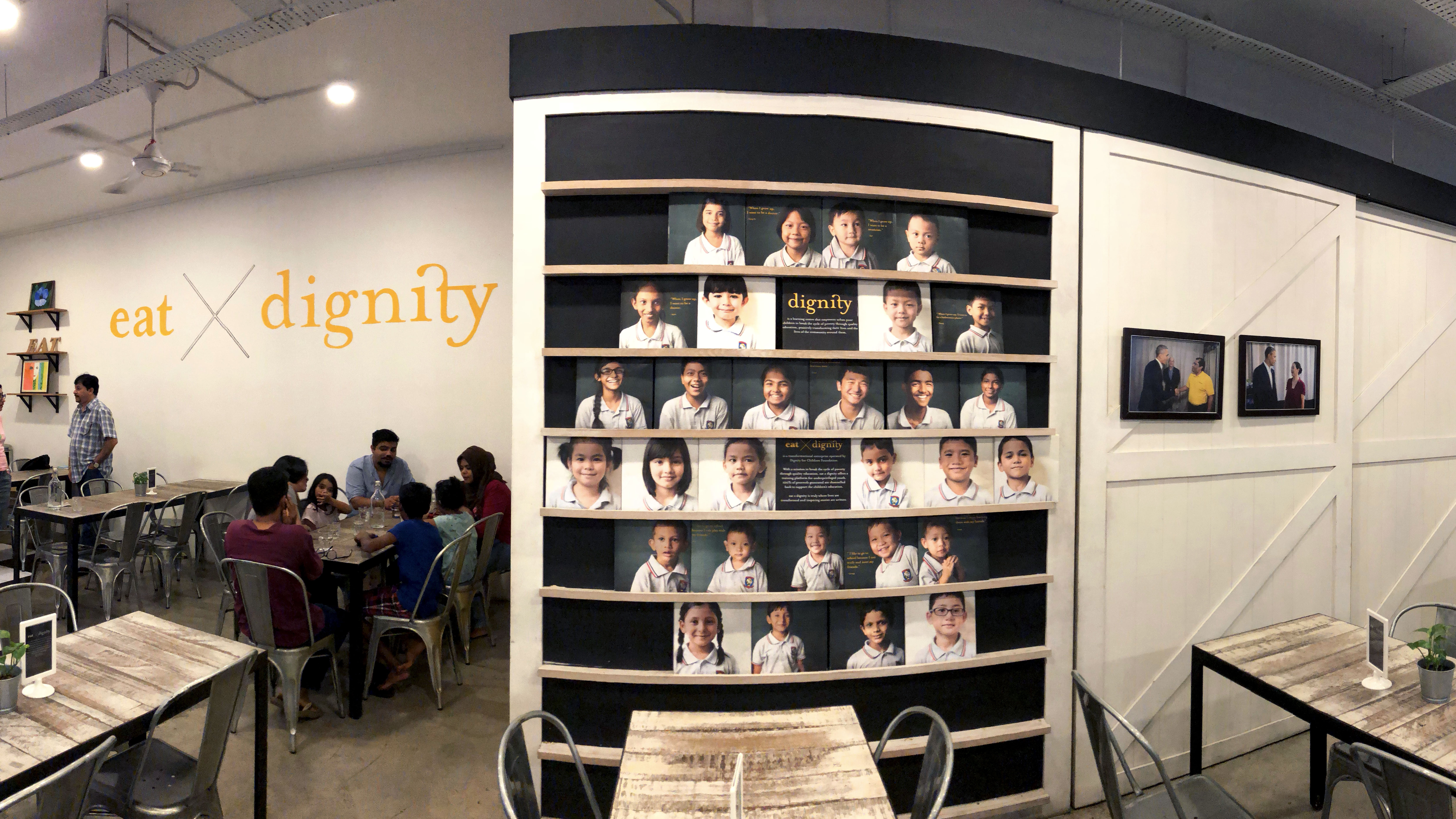 An initiative by the Dignity for Children Foundation, all proceeds from the Eat X Dignity café support the education of underprivileged children. Photo by Victoria Ong
