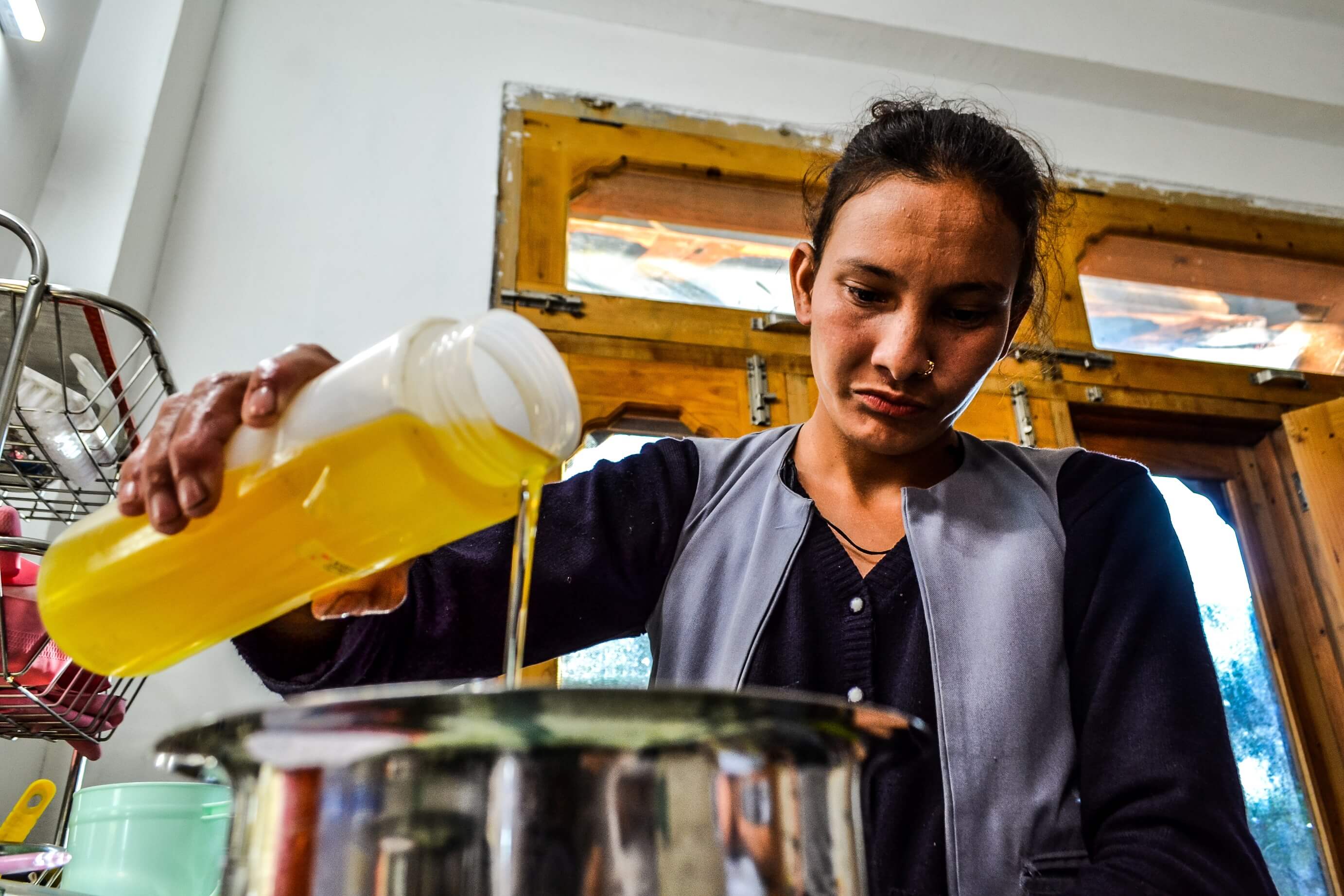 Binti Mehta, a member of a local self-help group, at a soap-making workshop in 2019. Himalayan Ecotourism will provide marketing support for self-help groups and will share initial capital costs. Photo by Stuti Bhadauria