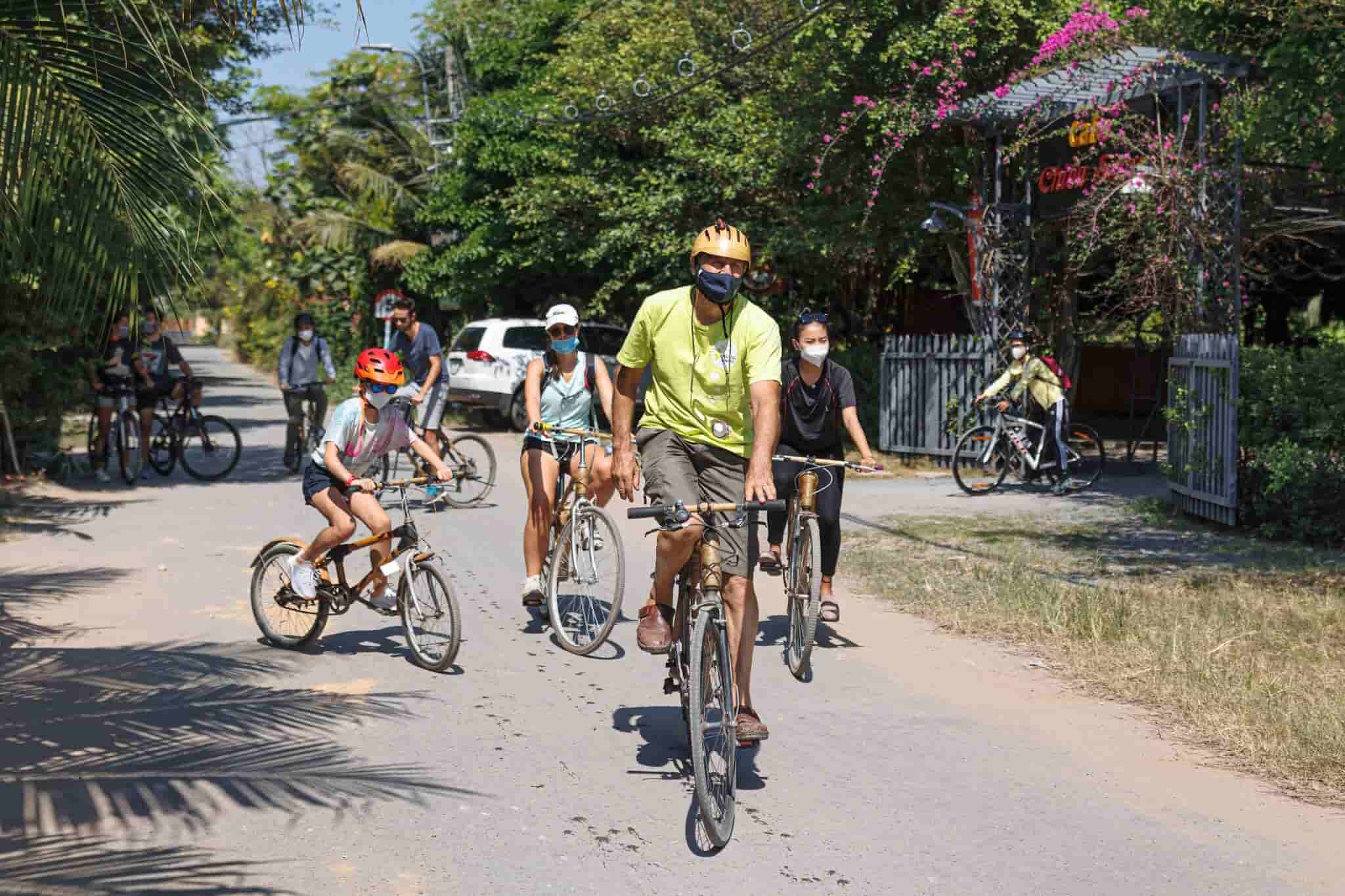 In recent months, as lockdowns eased, Mekong Quilts has also started running bicycle tours to the Mekong Delta, where visitors can get to know the communities behind the craft. Photo by Mervin Lee