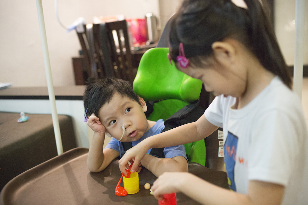 Caelen adores his elder sister and looks up to her. And despite the occasional sibling fight, the two are close