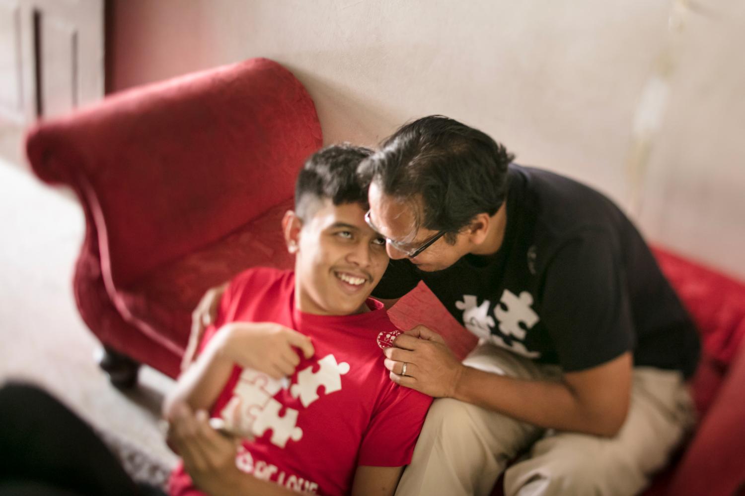 To celebrate the end of a successful day, father and son groove to “I Have A Dream” by ABBA. “...if you see them as individuals with potential, that could open up a whole new world for them.” - Mohd Adli Yahya