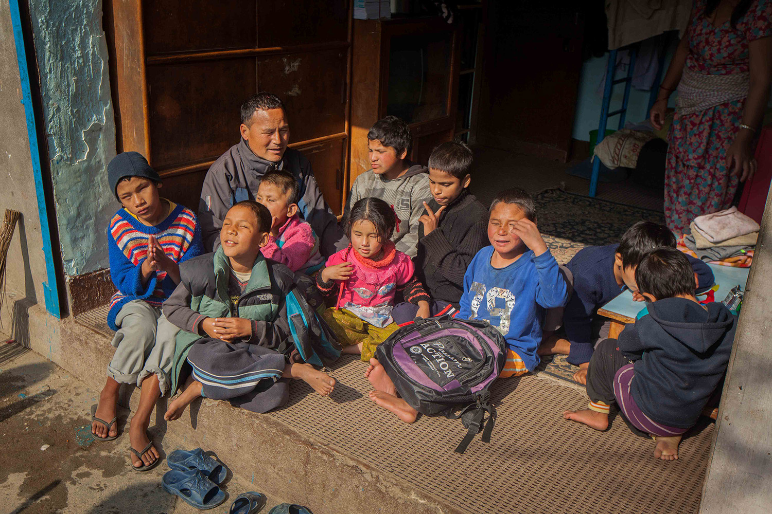 The children come from all over Nepal to the school in Bungmati village