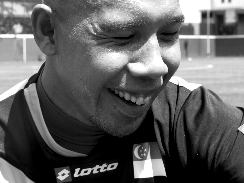 Shy, although captain Khairul is anything but, when he's on the field