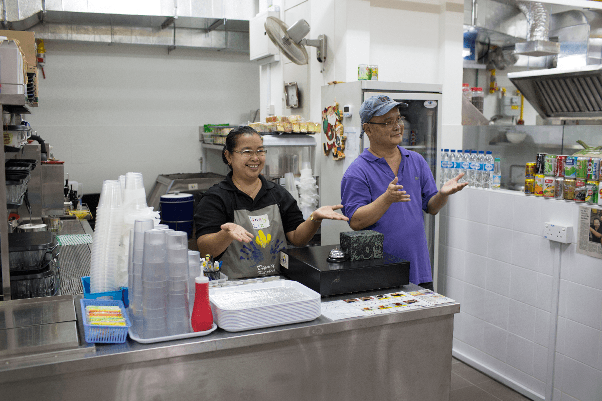 We loved doing it at the new Dignity Kitchen, a social enterprise that trains disabled and disadvantaged people to run food stalls