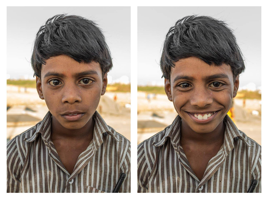 Danda Village Jetty, Mumbai. So I asked them to smile.