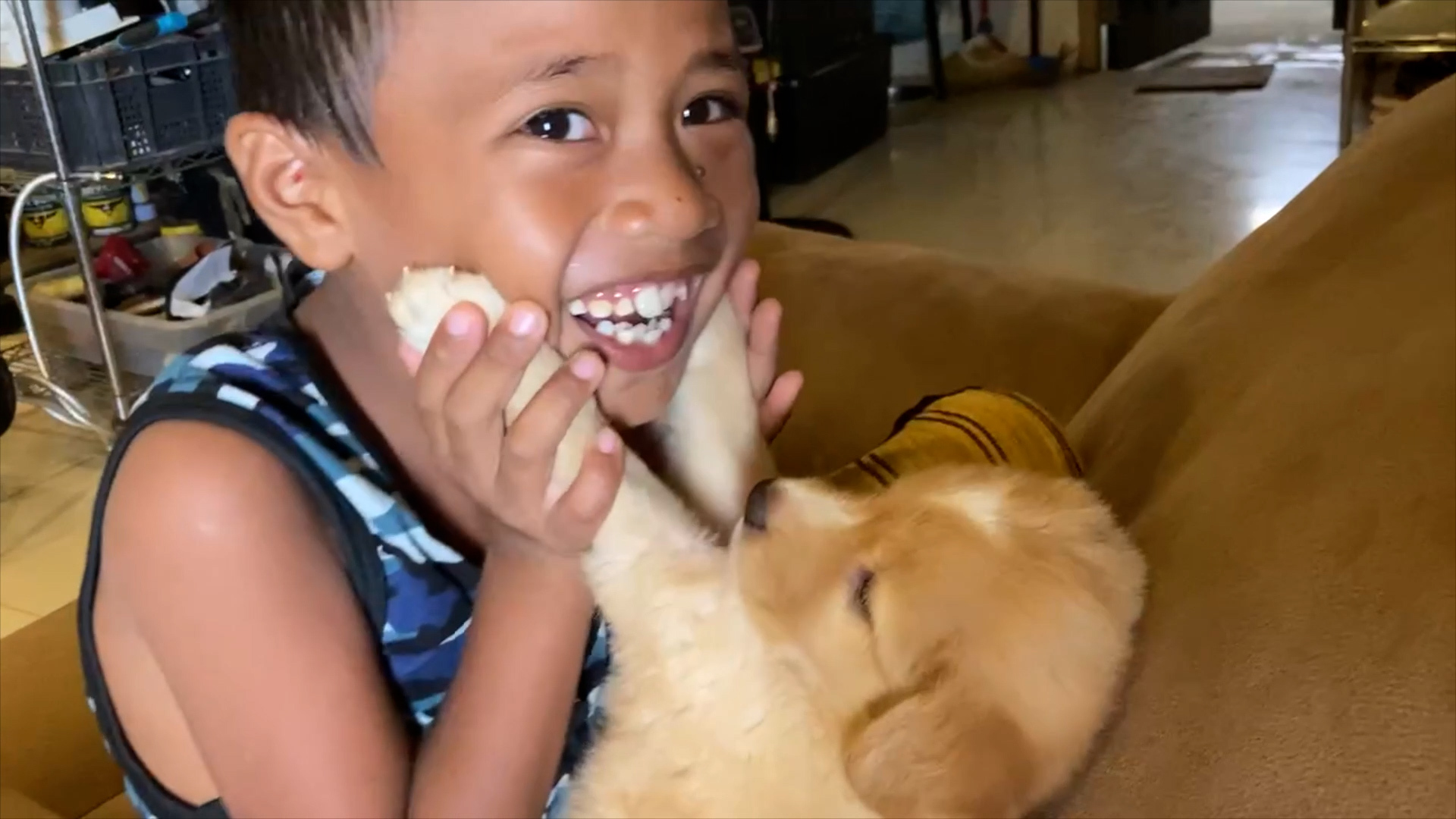 Mathew and his dog Chuchay in Manila