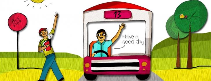 The bus driver on the 13