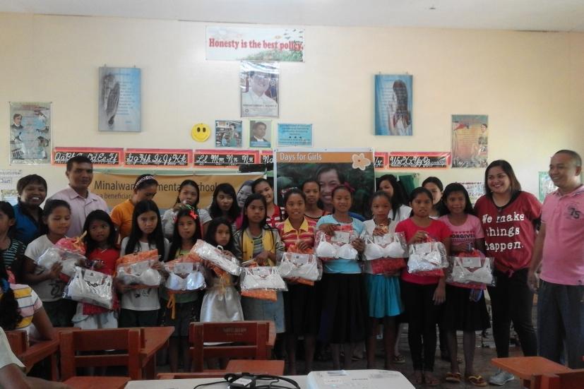 Girls in Mindanao trying on the donated bras collected by the Uplift Project in 2016. Photo: Mindanaw Poverty Relief Action