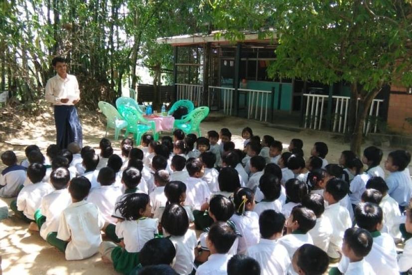 Joseph conducting a class for the next generation of Myanmar. Photo courtesy of GVH. 
