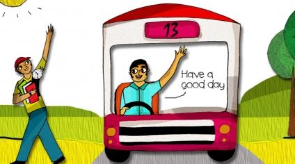 The bus driver on the 13