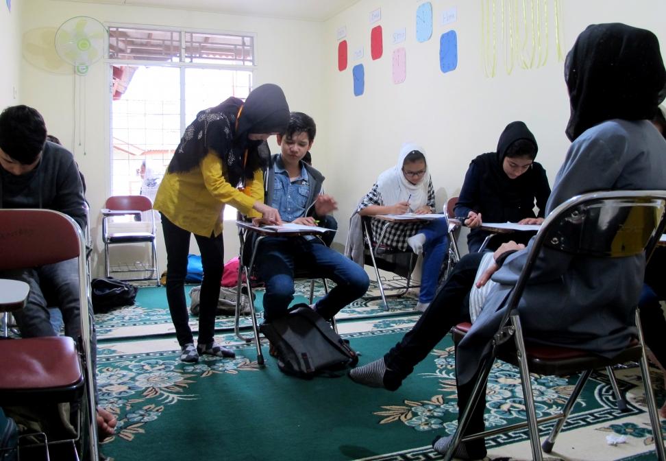 A school for refugees, by refugees