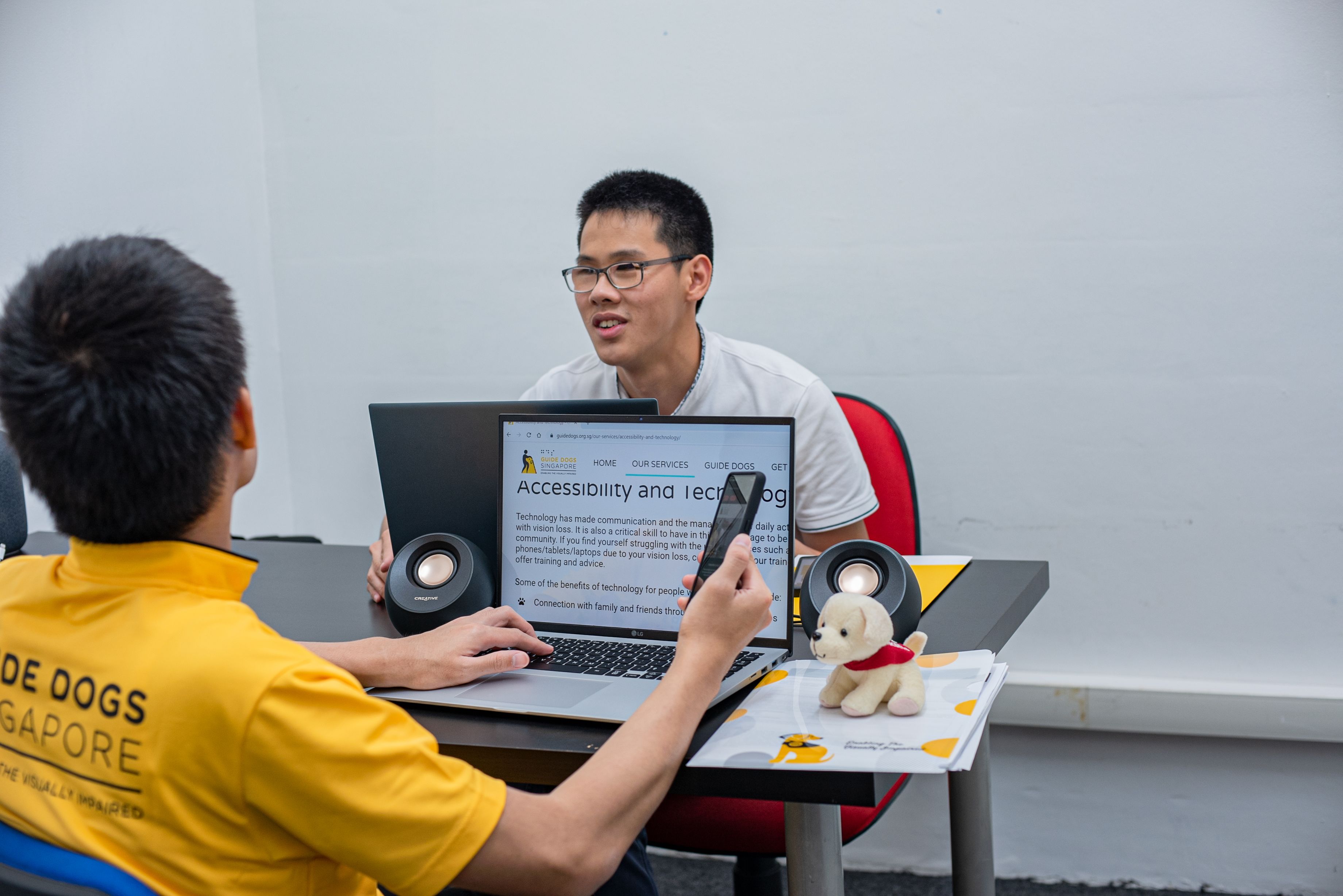 Guide Dogs Singapore offers courses that familiarise the visually impaired with assistive adaptive technologies.