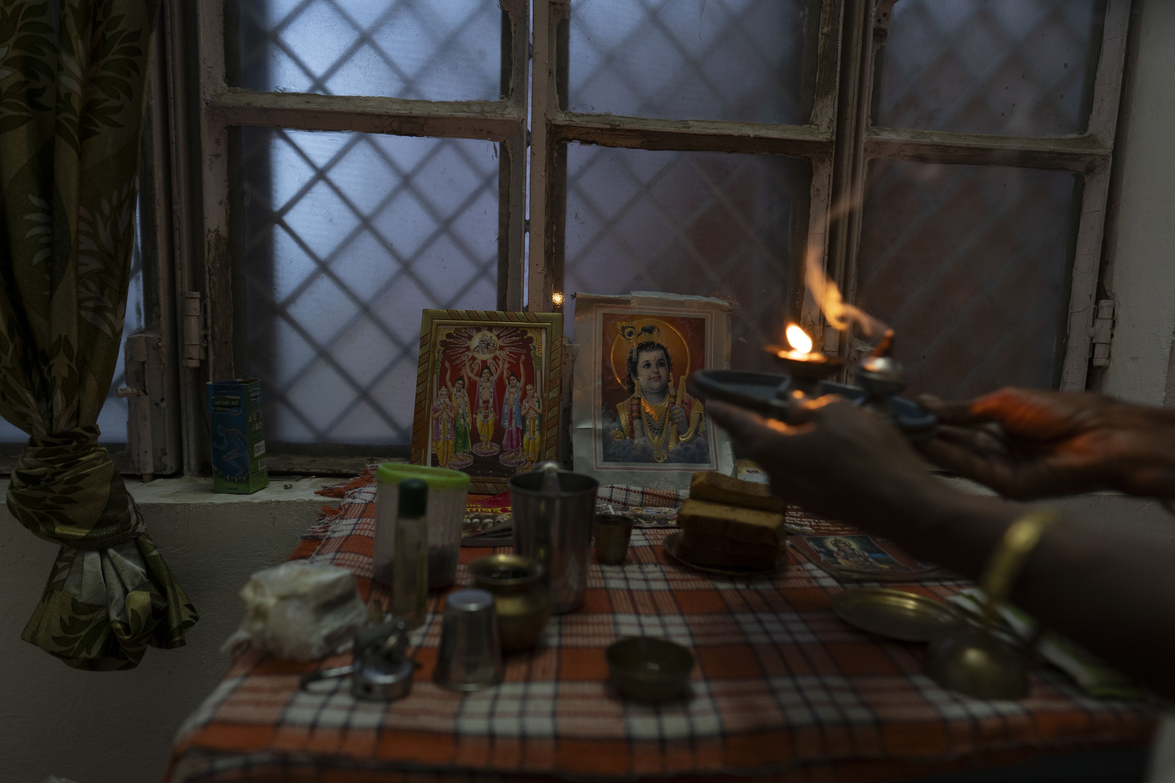 Religion and spirituality play a big role in the women's lives at Maitri India's ashram.