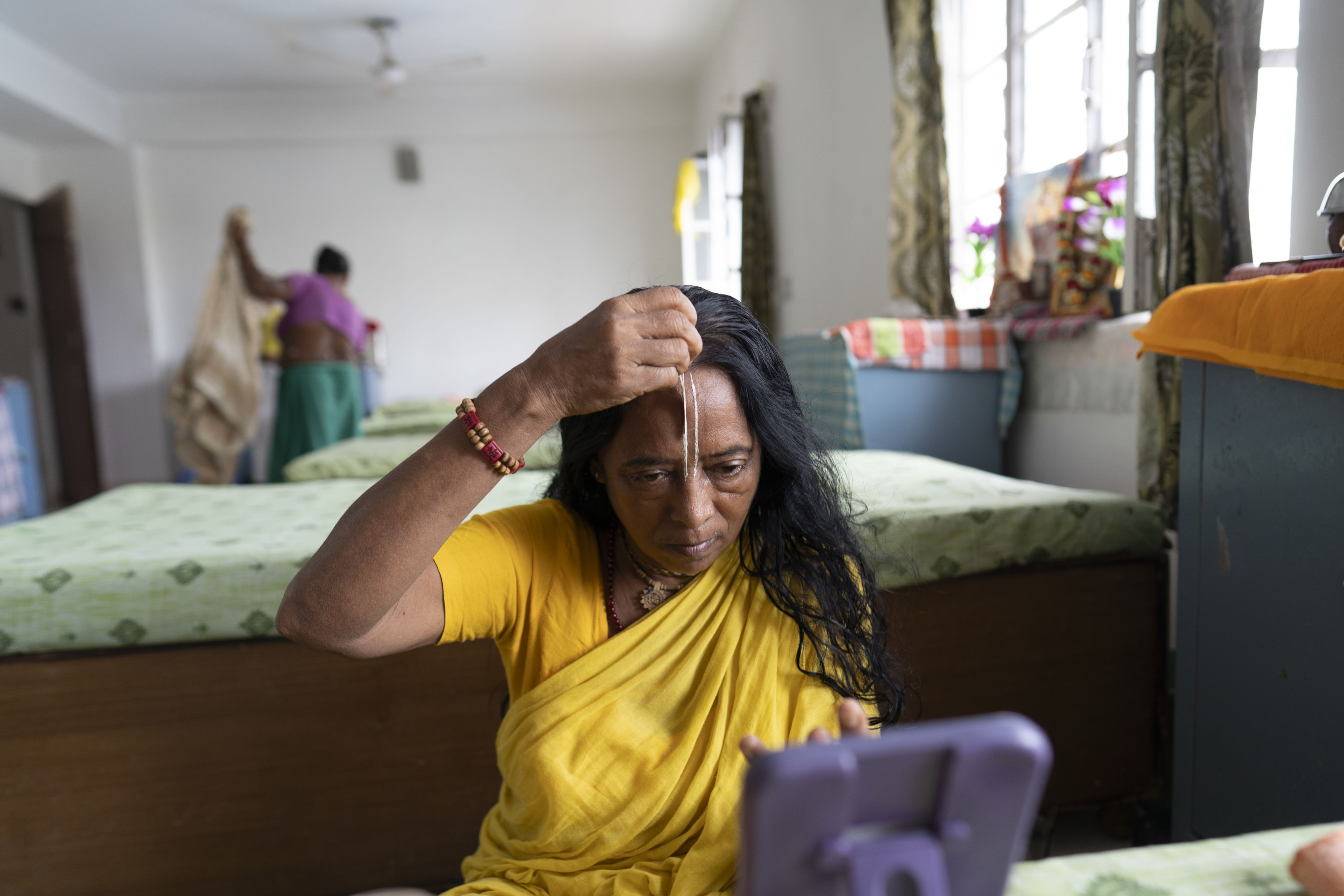 Some senior widows have come to terms with their circumstances at Maitri India's ashram.